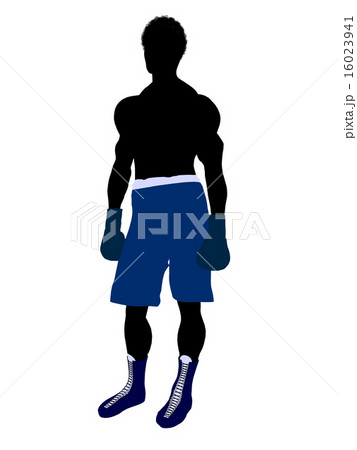 African American Male Boxer Illustration Silhouette 16023941