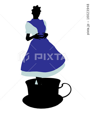 Alice In Wonderland Silhouette Illustrationのイラスト素材