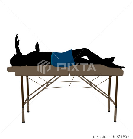 Massage Table Illustration Silhouette 16023958