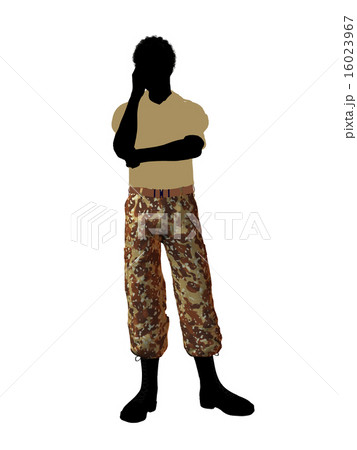 African American Soldier Illustration Silhouette African American Soldier Illustration Silhouette 16023967
