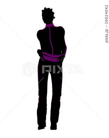 African American Female Workout Silhouette 16024042