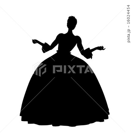 Cinderella Silhouette Illustrationのイラスト素材