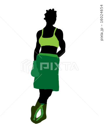 African American Female Boxer Illustration Silhouette 16024654