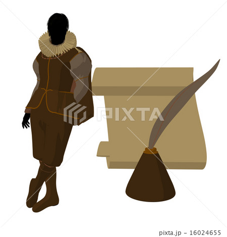 William Shakespeare Illustration Silhouette 16024655