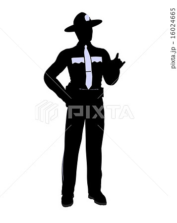Male Police Officer Illustration Silhouette Male Police Officer Illustration Silhouette 16024665