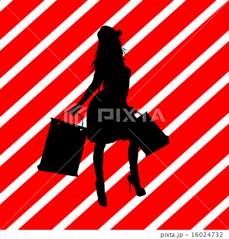 Christmas Shopping Silhouette Illustration 16024732