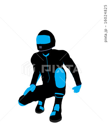 Male Sports Biker Illustration Silhouette 16024825