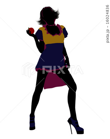 Snow White Silhouette Illustration 16024836