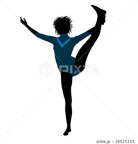 Female African American Gymnast Illustration Silhouette Female African American Gymnast Illustration Silhouette 16025255