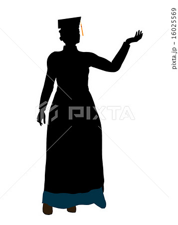 African American Graduate Illustration Silhouette 16025569