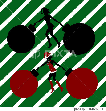 Christmas Shopping Silhouette Illustration 16026801
