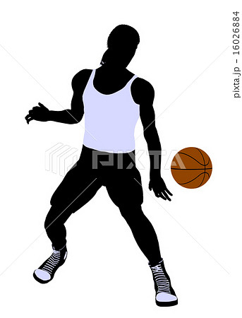 African American Basketball Player Illustration Silhouette 16026884