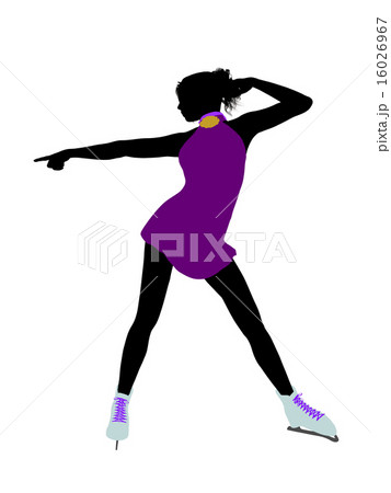 Female Ice Skater Art Illustration Silhouette Female Ice Skater Art Illustration Silhouette 16026967