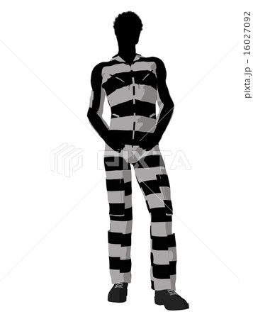 African American Male Criminal Silhouette Illustration 16027092