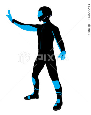 Male Sports Biker Illustration Silhouette 16027243