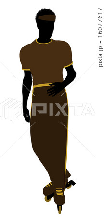 African American Male Roller Skater Silhouette African American Male Roller Skater Silhouette 16027617