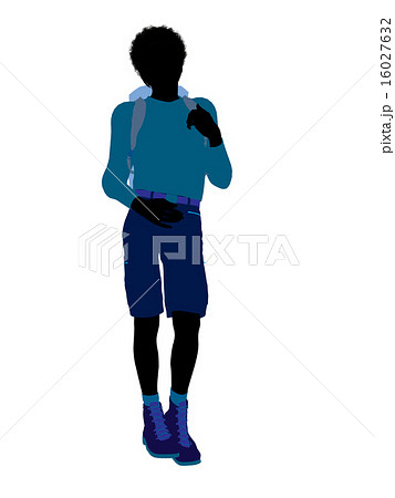 African American Teen Hiker Silhouette African American Teen Hiker Silhouette 16027632