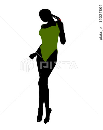 African American Female Swimsuit Silhouette 16027806