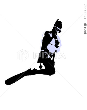 Female Scuba Diver Illustration Silhouette 16027902