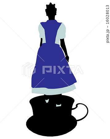 Alice In Wonderland Silhouette Illustrationのイラスト素材