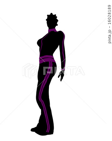 African American Female Workout Silhouette African American Female Workout Silhouette 16028189