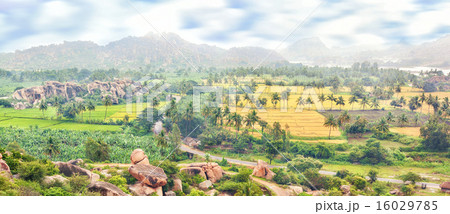 View over Hampi ancient hindu city 16029785