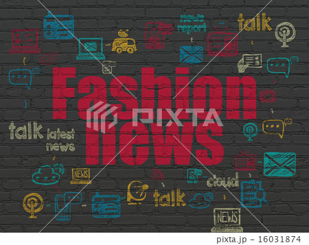 News concept: Fashion News on wall background News concept: Fashion News on wall background 16031874