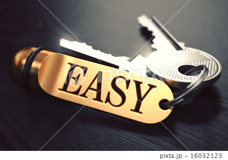 Easy Concept. Keys with Golden Keyring. 16032123
