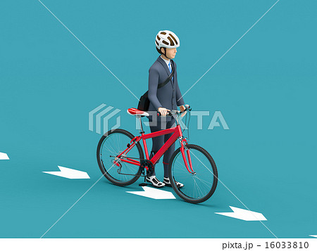 自転車と男性 16033810