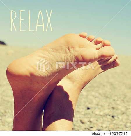 relaxing at the beach, with a retro look 16037215