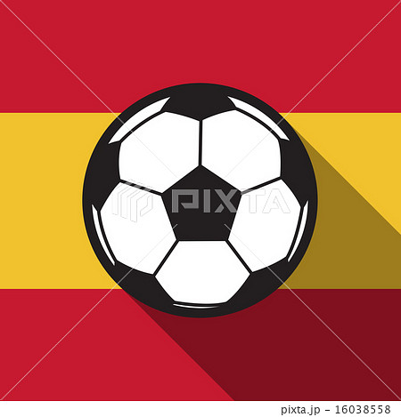 football icon with Spain flag background 16038558