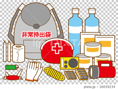 防災用品のイラスト素材