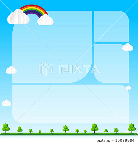 Nature background, Cloud sky tree blank frame and  16039984