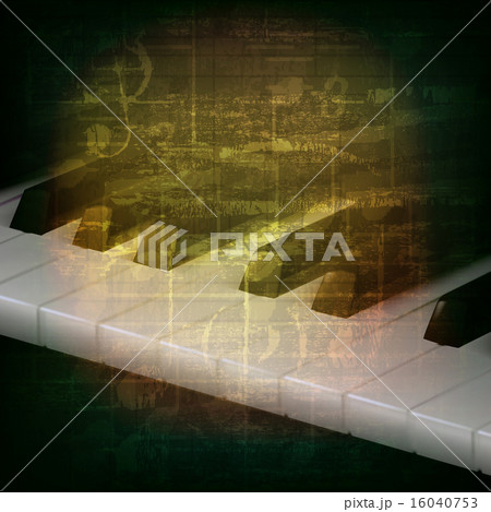 abstract grunge music background with piano 16040753