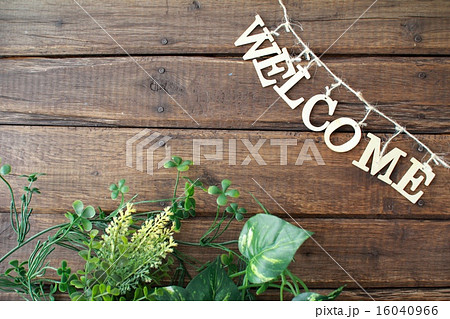 welcomeメッセージタグ　ガーデニングイメージ 16040966