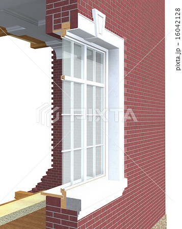 Cross section of wooden window 16042128