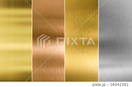 Stitched silver, gold and bronze metal texture backgrounds 16042361