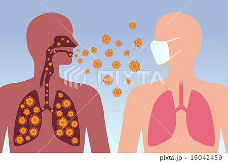 Mask and Infection Prevention Image Illustration - Stock Illustration  [16042459] - PIXTA