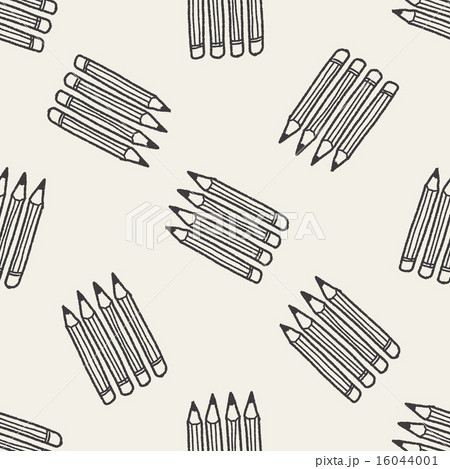 Doodle Pencil seamless pattern background 16044001