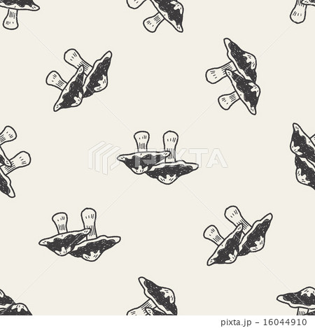 Mushroom doodle seamless pattern background 16044910