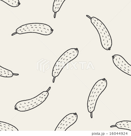Gherkin doodle seamless pattern background 16044924