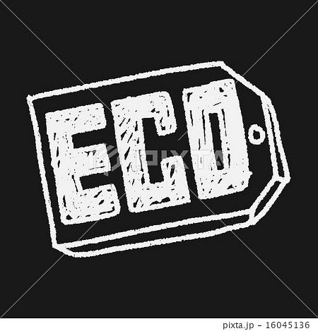 Environmental protection concept; ECO tag; doodle 16045136