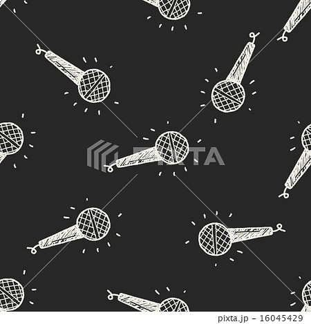 doodle microphone seamless pattern background doodle microphone seamless pattern background 16045429