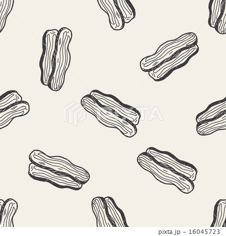 Bacon doodle seamless pattern background 16045723