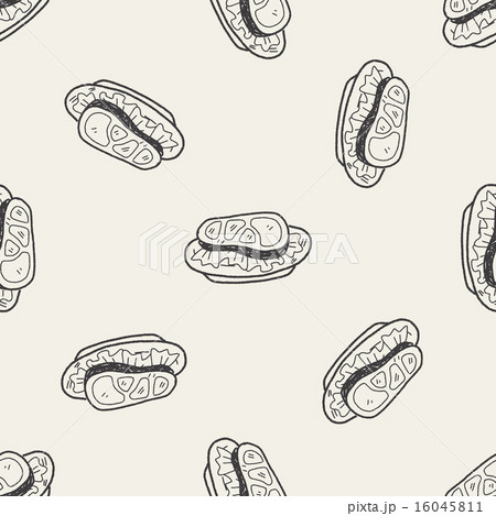 doodle steak seamless pattern background 16045811