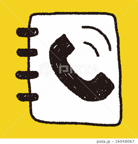 contact book doodle drawing 16048067
