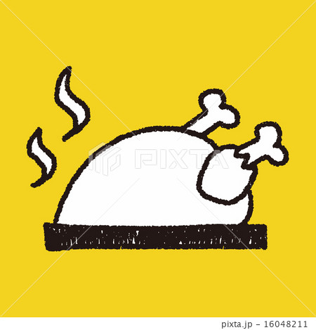 Roast chicken doodle drawing Roast chicken doodle drawing 16048211