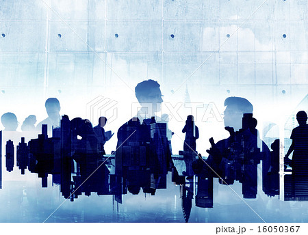 Business People Silhouette Working Meeting Conference Urban Scen Business People Silhouette Working Meeting Conference Urban Scen 16050367