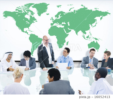 Business People Meeting Boardroom Leader World Map Concept Business People Meeting Boardroom Leader World Map Concept 16052413