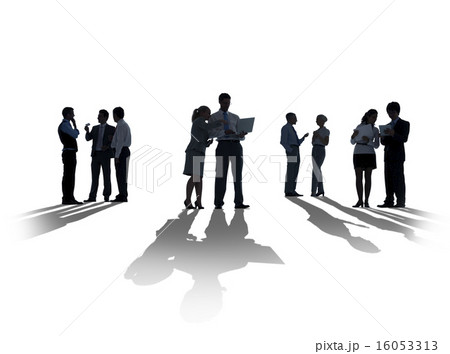 Silhouette Business People Discussion Communication Meeting Conc 16053313